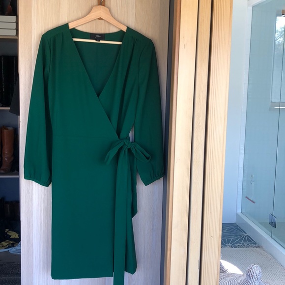 j crew wrap dress in 365 crepe